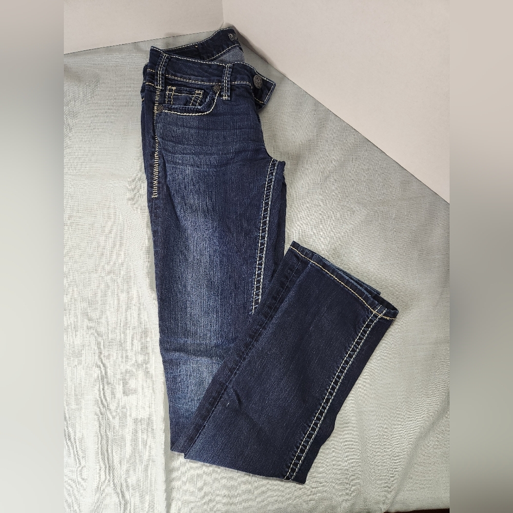 Silver Jeans Women's Dark Blue Straight Leg Jeans